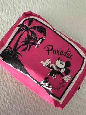 LeSportsac x Disney Minnie Mouse Paradise Pink & Black XL Pouch, Cosmetic Bag